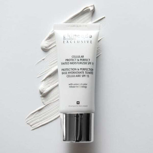 Skincode Exclusive Cellular Protect & Perfect Tinted Moisturizer Creme Gesicht Tag Gefärbt und SPF15 30ml