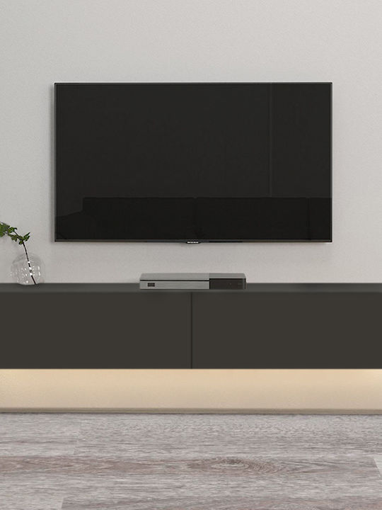 TV Stand Aristo with LED Lighting Anthracite L135xD31.6xH25cm