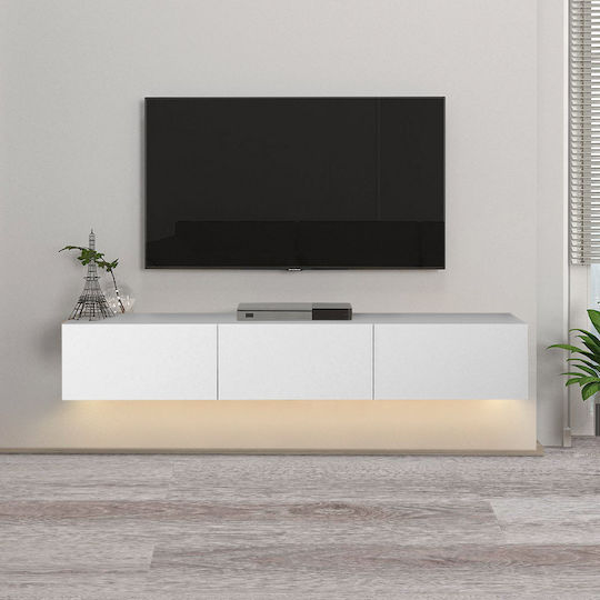 TV-Ständer Damla mit LED-Beleuchtung Weiß M180xT29.5xH29.5cm