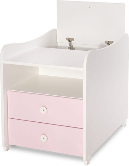 Lorelli Πολυμορφική Κούνια Combo White / Orchid Pink με Συρτάρι