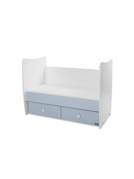 Lorelli Convertible Baby Crib Matrix White / Baby Blue for Mattress 60x120cm