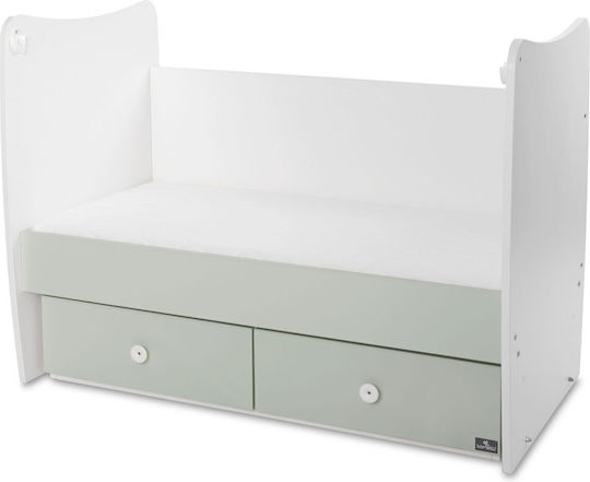 Lorelli Πολυμορφική Κούνια Matrix White / Milky Green με Συρτάρι
