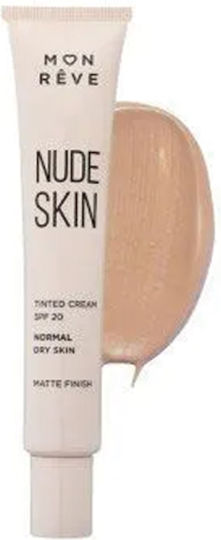Mon Reve Nude Skin 24h Cream Face Tinted and SPF20 30ml