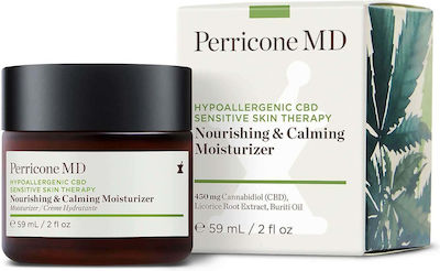 Perricone MD Hypoallergenic CBD Sensitive Skin Therapy fără culoare Hidratantă Cremă Pentru Față pentru Piele Sensibilă cu Canabis 59ml