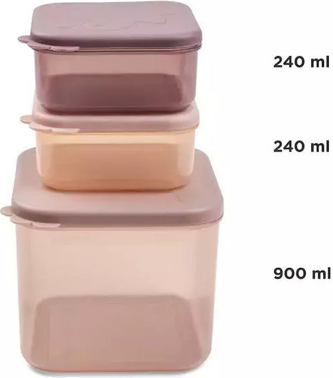 Done by Deer Plastik Kinder Lunchset 0.9Es Rosa