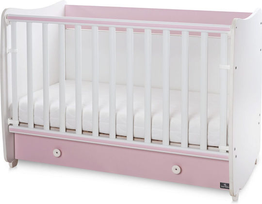 Lorelli Cabriolet Patut Copii Dream Alb / Roz Orhidee Cu Sertar