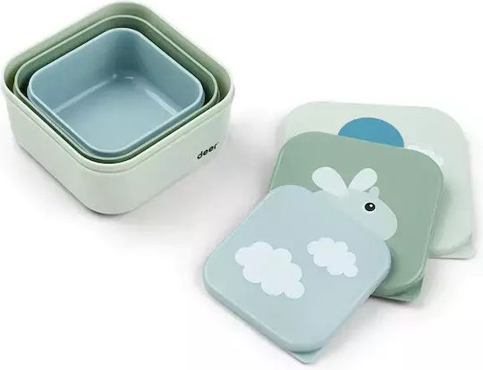 Done by Deer Happy Clouds Πλαστικό Παιδικό Σετ Φαγητού 0.24lt Πράσινο