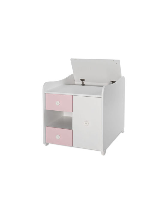 Lorelli Polymorphe Babybett Minimax Weiß/Rosa Pink mit Schublade