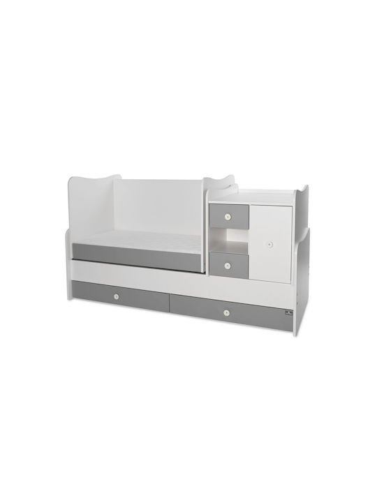 Lorelli Convertible Baby Crib Minimax White / Stone Grey for Mattress 60x120cm