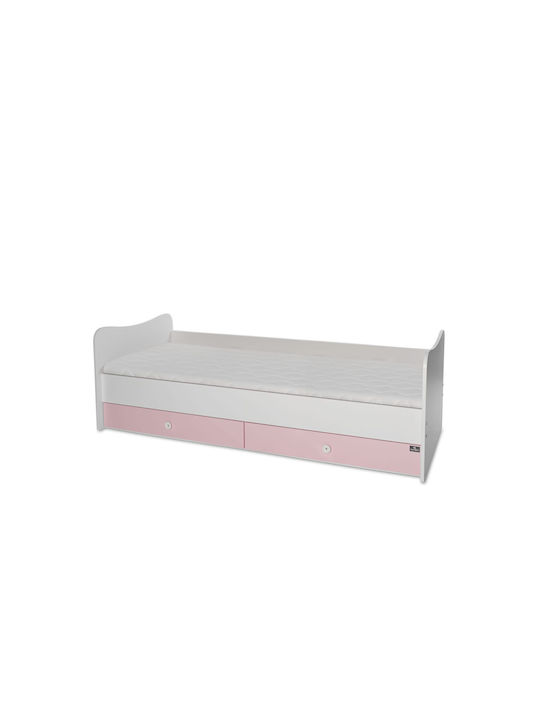 Lorelli Polymorphe Babybett Minimax Weiß/Rosa Pink mit Schublade