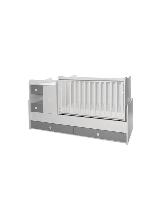 Lorelli Convertible Baby Crib Minimax White / Stone Grey for Mattress 60x120cm