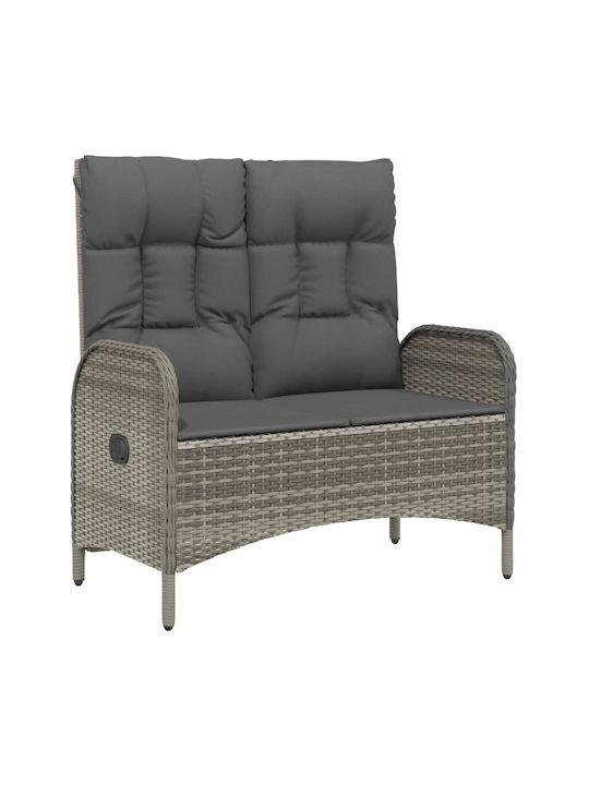 Garden & Outdoor Furniture Set with Pillows Gray 2 Pieces