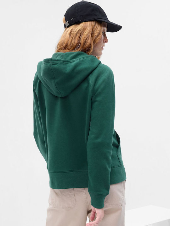 GAP Women's Long Hooded Cardigan Green