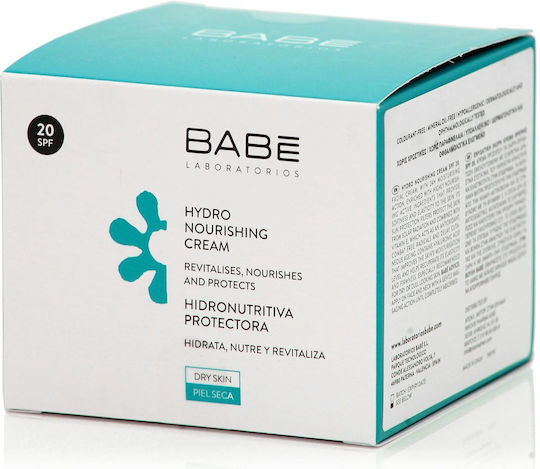 Babe Laboratorios Hydro 24-часов Хидратиращ и Стягащ Дневен Крем за Лице с SPF20 с Хиалуронова Киселина 50ml