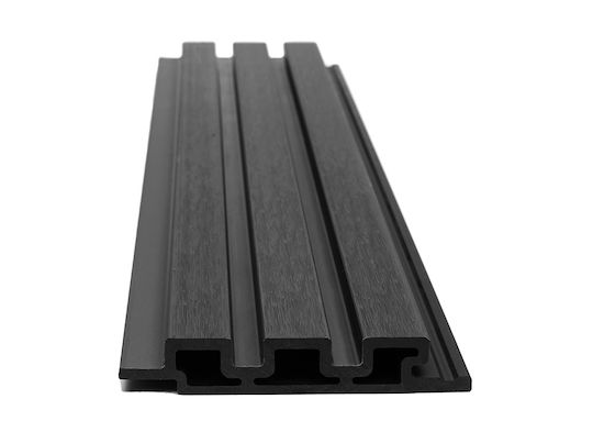 Newplan 3D-Wandpaneel für den Garten aus WPC 290x14.7x2.5cm 1Stück Gray