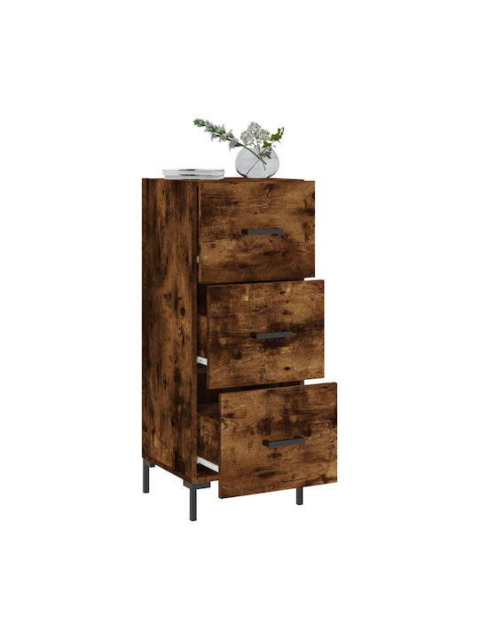 Drawers Storage Wooden with 3 Drawers L34.5xW34xH90cm