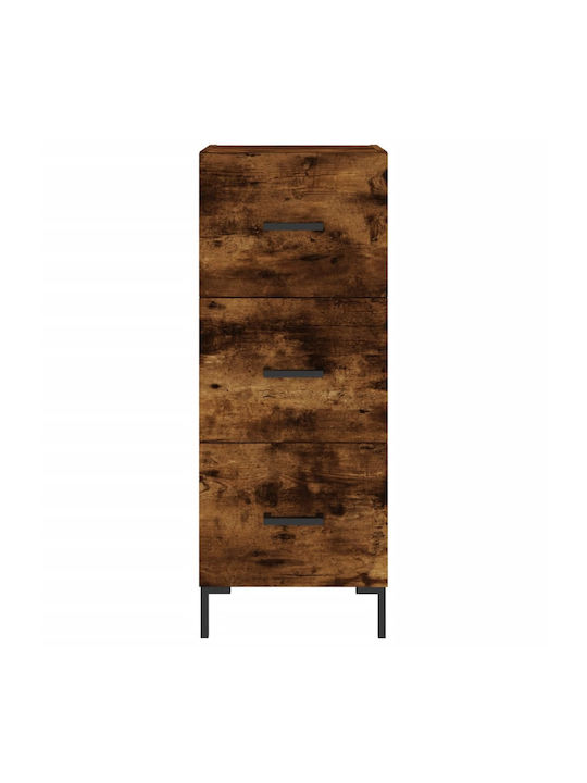 Drawers Storage Wooden with 3 Drawers L34.5xW34xH90cm