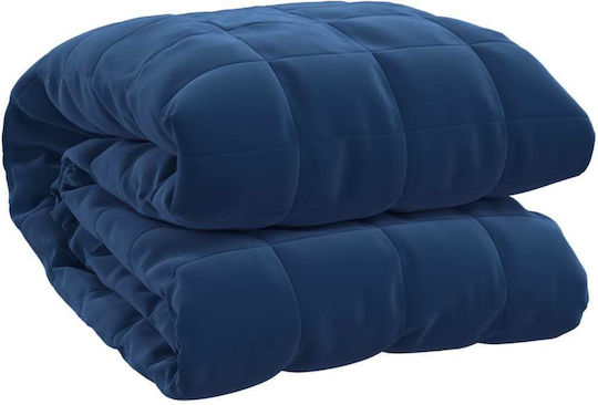 vidaXL Κουβέρτα Βαρύτητας Καναπέ 120x180εκ. Μπλε