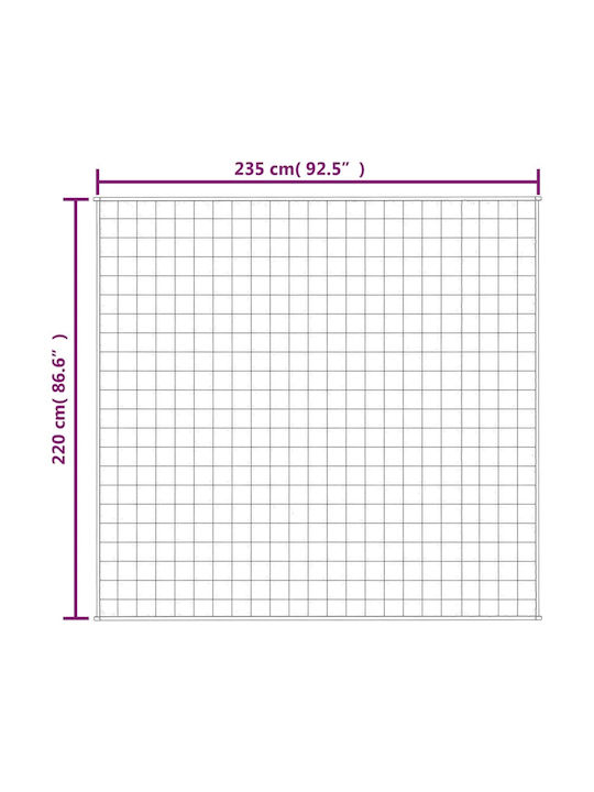 vidaXL Pătură De Gravitație Superdublă 220x235cm Albastră