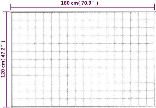vidaXL Κουβέρτα Βαρύτητας Καναπέ 120x180εκ. Μπλε