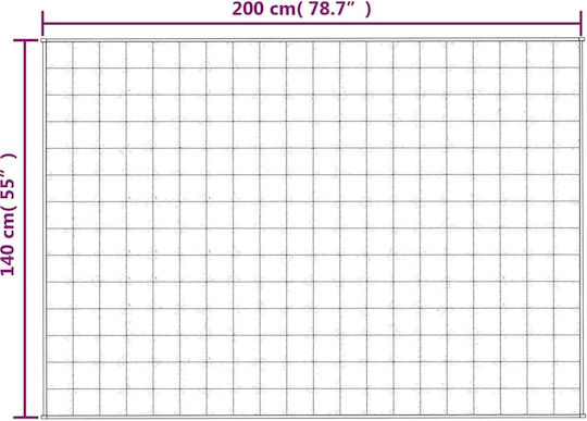 vidaXL Κουβέρτα Βαρύτητας Καναπέ 140x200εκ. Μπλε