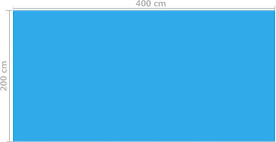 vidaXL Solar Rectangular Pool Cover Blue Pool Cover 400x200 cm made of Polyethylene 400x200cm 1pcs