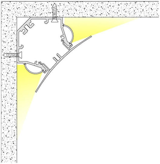 Cubalux Suspendata Profil din Aluminiu pentru Bandă LED 100x7.6x7.6cm.
