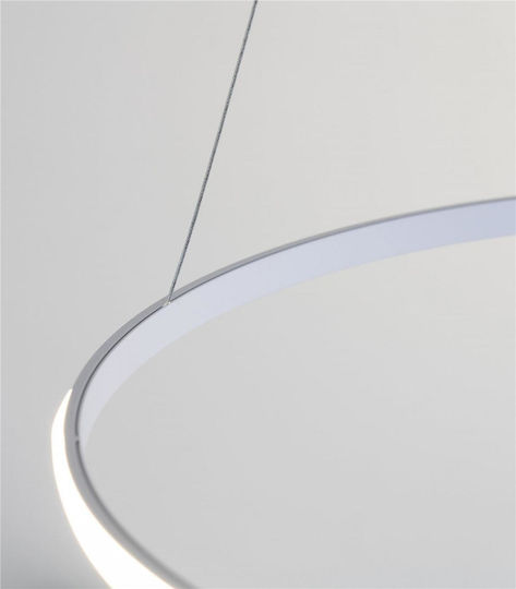 Cubalux Suspendata Profil din Aluminiu pentru Bandă LED Rotund cu Opal Acoperire