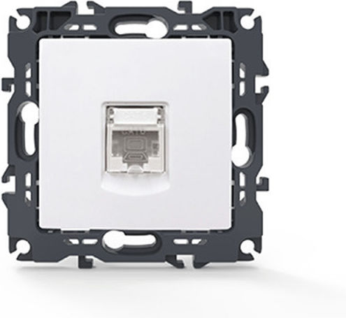 Aca Prime Front Single Network Socket RJ45 Cat6 White 1000113201