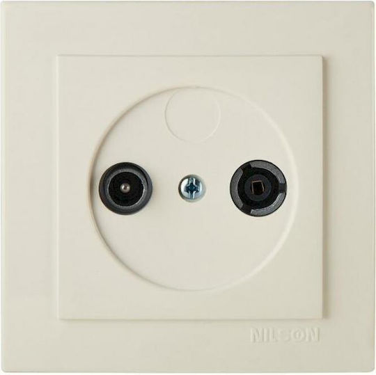 Nilson TV and Radio Antenna Socket Aerial in Beige color 24121030