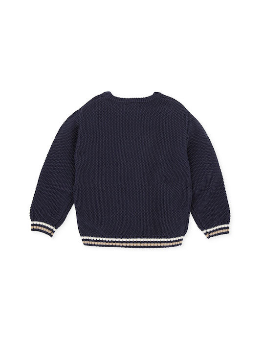 Tutto Piccolo Kids Sweater Long Sleeve Navy Blue