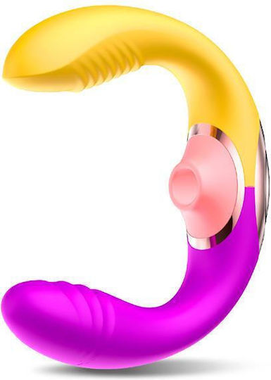 Action Two Lovers Couples Vibe 3 in 1 with Finger and Suction Vibrator Δονητής για Ζευγάρια