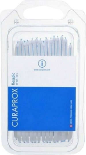 Curaprox Flosspic DF967 Οδοντικό Νήμα με Λαβή σε Λευκό χρώμα 30τμχ