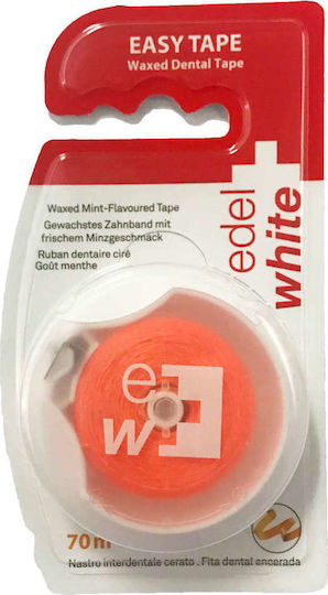 Edel White Easy Tape Waxed Dental Floss with Mint Flavour 70m