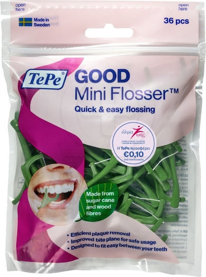 TePe Good Mini Flosser with Handle Green 36pcs