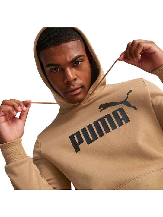 PUMA Big Logo Φούτερ Καφέ με Κουκούλα