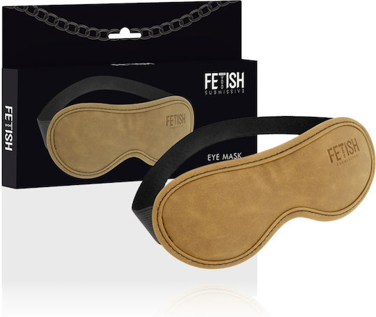 Fetish Submissive Origin Mask Vegan Leather BDSM Маска в Кафяв Цвят