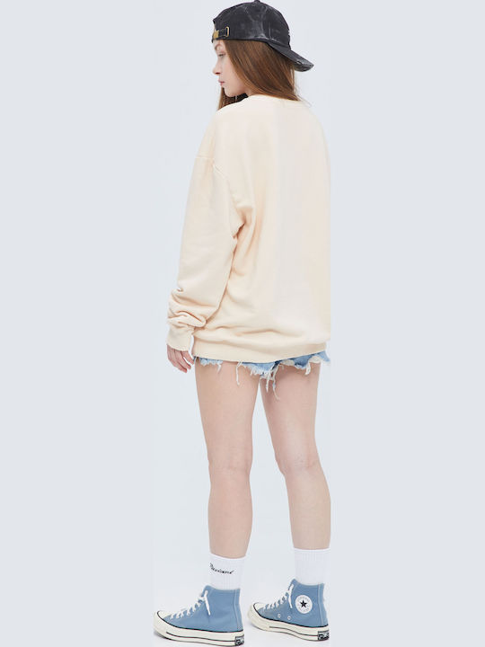 Sweatshirt with Hood Beige