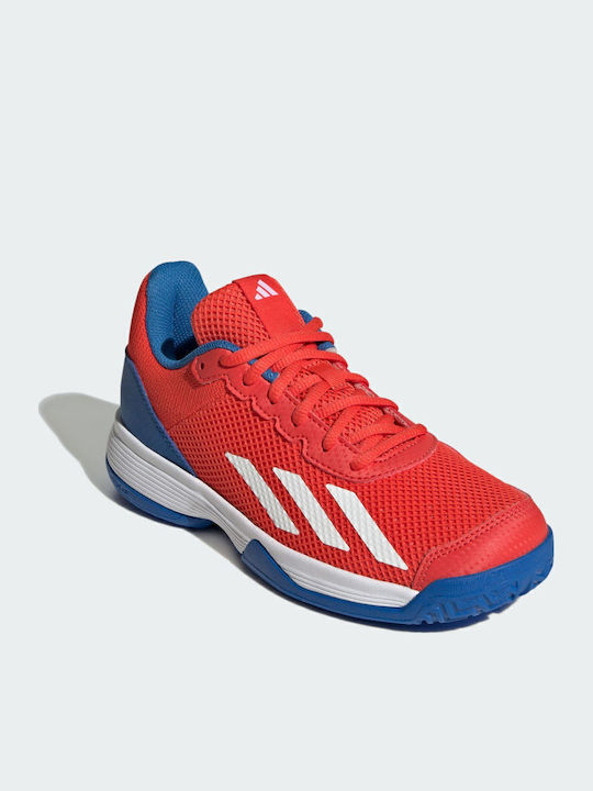 Courtflash Kids Sports Shoes Tennis with Laces Bright Red / Cloud White / Bright Royal