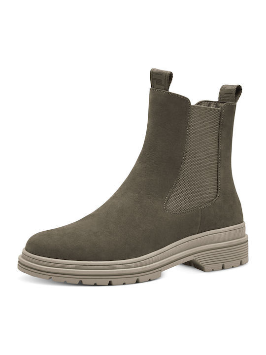Leather Women's Chelsea Boots Khaki