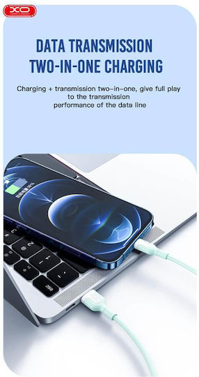 XO NB212 USB 2.0 Cable USB-C Male - USB-A Green 1m 16.005.0207
