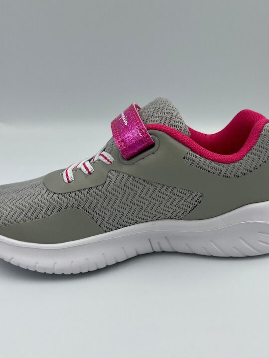 Evolve Kids Sports Shoes Running with Hoop & Loop Closure Gray