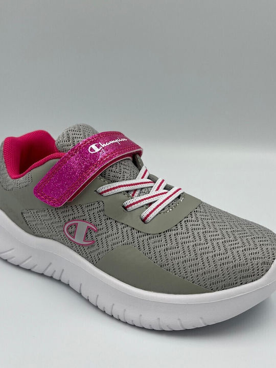 Evolve Kids Sports Shoes Running with Hoop & Loop Closure Gray