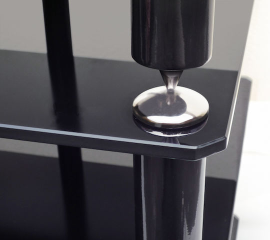 NorStone Bergen 2 Мебел за Hi-Fi Черен 55.9x70.9x50см