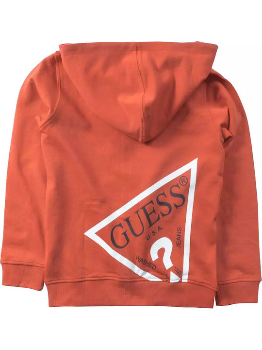 Kids Sweatshirt Cardigan with Hood Orange Active