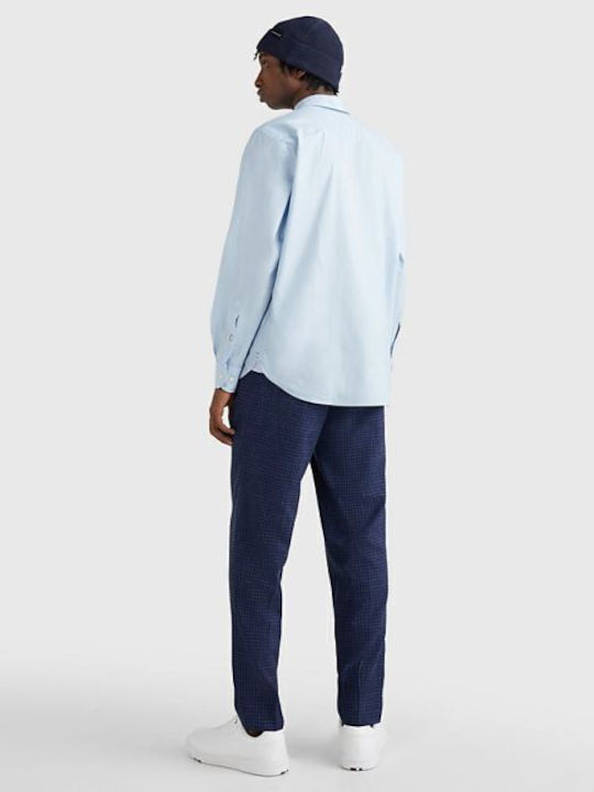 Long-sleeved Cotton Shirt Light Blue