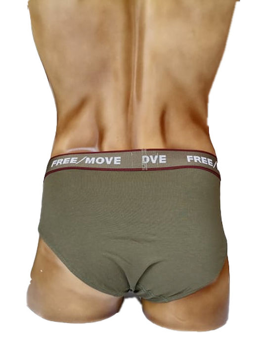 Ανδρικά Σλιπ Khaki/Navy με Σχέδια 2Pack
