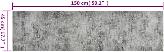 vidaXL Küchenmatte für den Flur mit rutschfestem Unterlage Gray 45x150εκ.