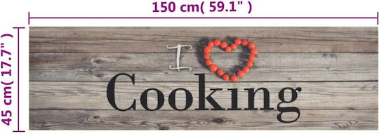 vidaXL Küchenmatte für den Flur mit rutschfestem Unterlage Gray 45x150εκ.