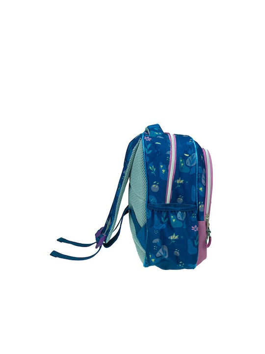 Gim Frozen School Bag Backpack Elementary, Elementary Multicolour with Water Bottle Holder 12Liters